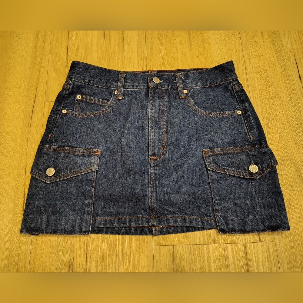 Denim Forum Cargo Skirt